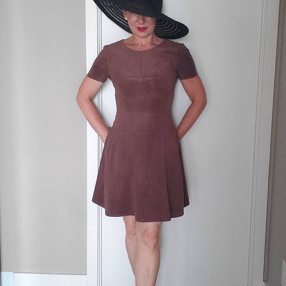 👑 2X HOST PICK 👑 BCBG MaxAzria A-line Faux Leather Dress